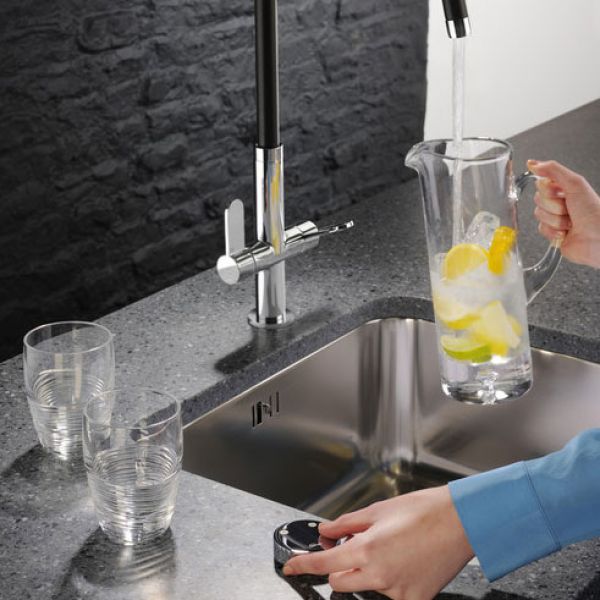 Abode Swich Chrome Filtered Water Diverter Valve with High Resin Filter #2