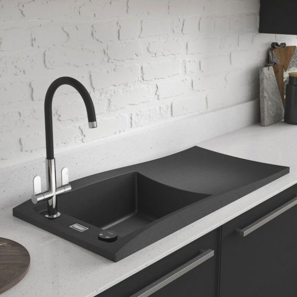 Abode Swich Matt Black Filtered Water Diverter Valve with Classic Filter #2