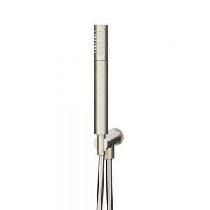 Abacus Brushed Nickel Round Shower Kit with Wall Outlet, Handset and Hose