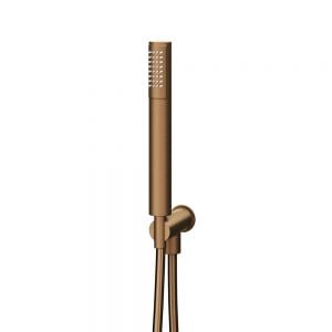 Abacus Brushed Bronze Round Shower Kit with Wall Outlet, Handset and Hose