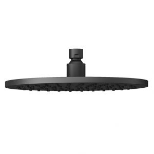 Abacus Matt Black 250mm Round Shower Head