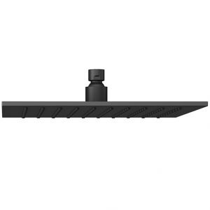 Abacus Matt Black 250mm Square Shower Head