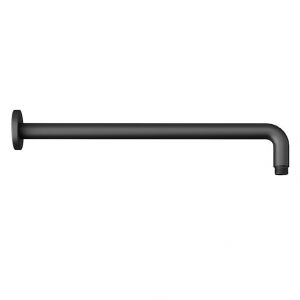 Abacus Matt Black 370mm Round Wall Mounted Shower Arm