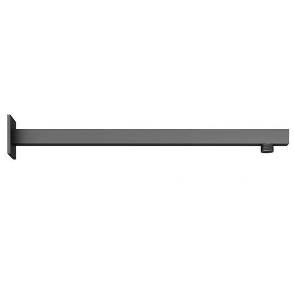 Abacus Matt Black 380mm Square Wall Mounted Shower Arm