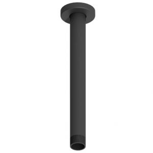 Abacus Matt Black 250mm Round Ceiling Mounted Shower Arm