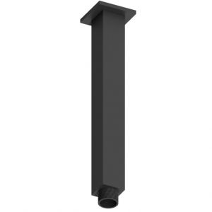 Abacus Matt Black 200mm Square Ceiling Mounted Shower Arm