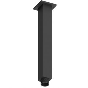 Abacus Matt Black 250mm Square Ceiling Mounted Shower Arm