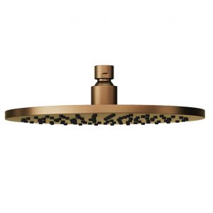 Abacus Brushed Bronze 250mm Round Shower Head