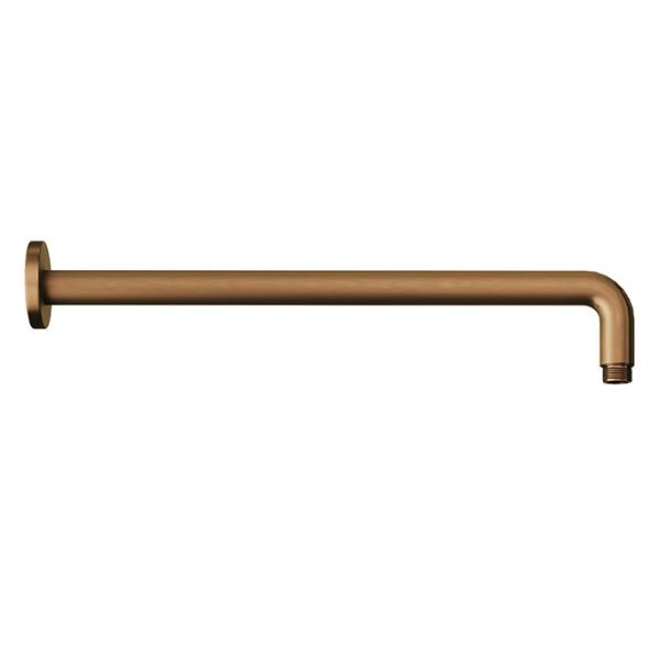 Abacus Brushed Bronze 370mm Round Wall Mounted Shower Arm