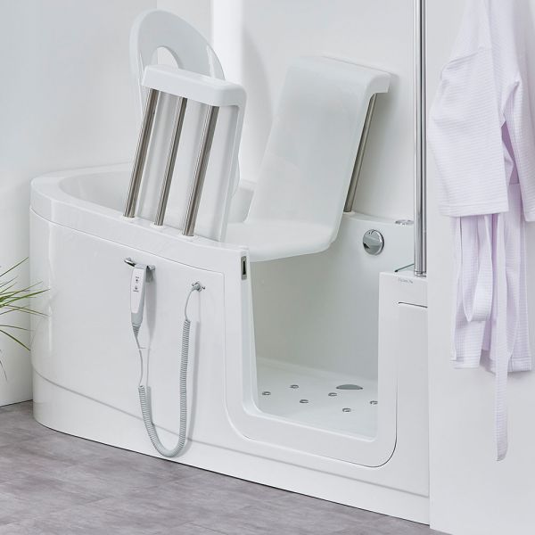 Easy Riser Corner 1700 Easy Access Walk In Shower Bath with Glass Door and Powered Seat #4