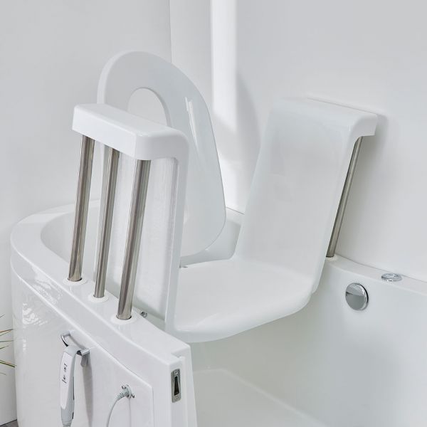 Easy Riser Corner 1700 Easy Access Walk In Shower Bath with Glass Door and Powered Seat #5
