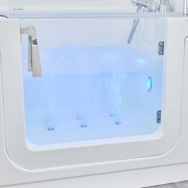 Easy Riser Corner 1700 Easy Access Walk In Shower Bath with Glass Door and Powered Seat #7