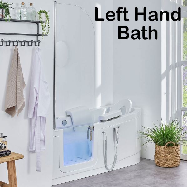 Easy Riser Corner 1700 Easy Access Walk In Shower Bath with Glass Door and Powered Seat #2