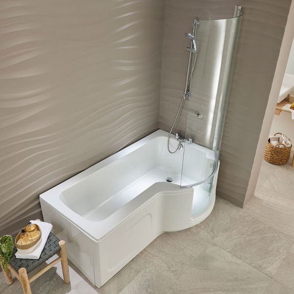 Louisiana 1700 Easy Access Walk In Shower Bath with Glass Door and Bath Screen #4