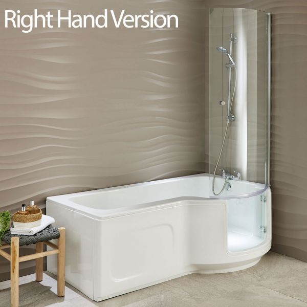 Louisiana 1700 Easy Access Walk In Shower Bath with Glass Door and Bath Screen #2