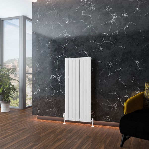 Eastbrook Addington Type 10 1200 x 514 Gloss White Aluminium Designer Radiator #2