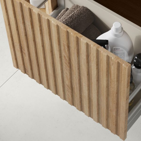 Apex Alfie Sonoma Oak 600 Wall Hung Vanity Unit and Basin #3