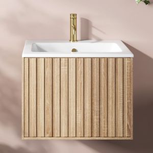 Apex Alfie Sonoma Oak 600 Wall Hung Vanity Unit and Basin