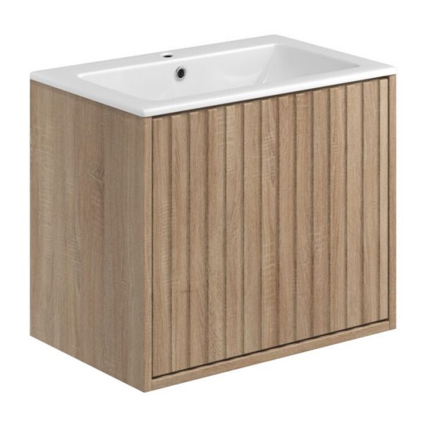 Apex Alfie Sonoma Oak 600 Wall Hung Vanity Unit and Basin #4