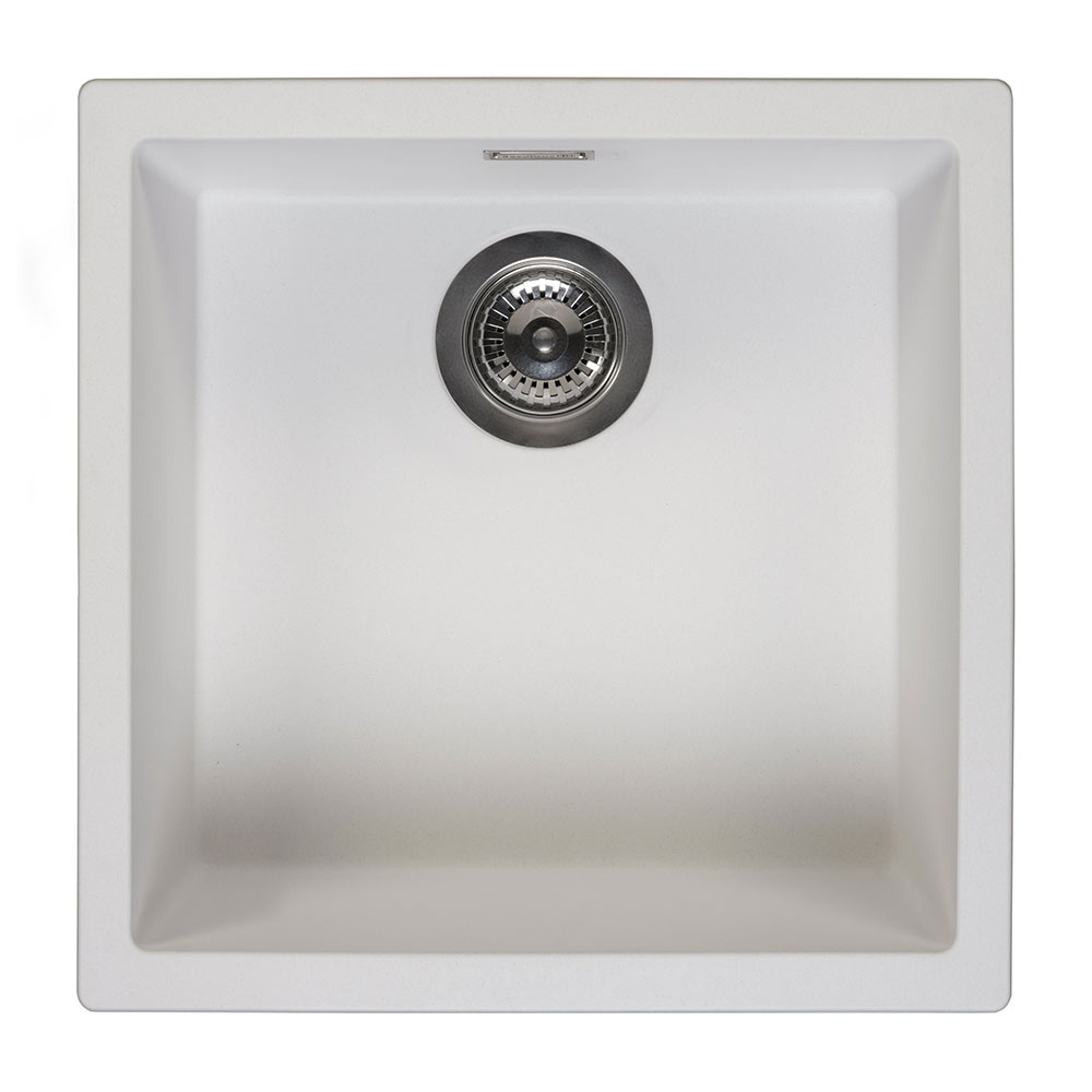 Reginox Amsterdam Pure White Single Bowl Granite Kitchen Sink 460 x