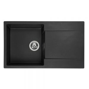 Reginox Amsterdam Black 1 Bowl Granite Kitchen Sink 860 x 500mm