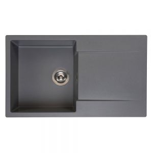 Reginox Amsterdam Grey 1 Bowl Granite Kitchen Sink 860 x 500mm