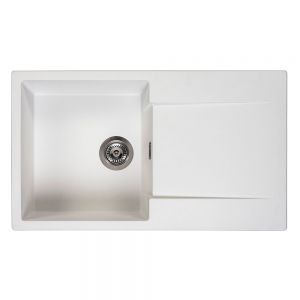 Reginox Amsterdam White 1 Bowl Granite Kitchen Sink 860 x 500mm