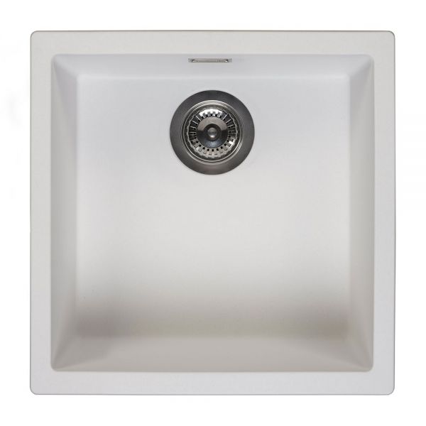 Reginox Amsterdam White 1 Bowl Granite Kitchen Sink 460 x 460mm