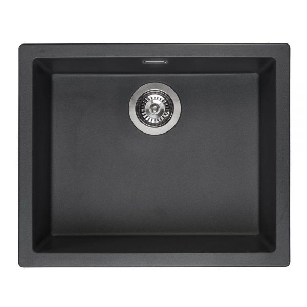 Reginox Amsterdam Black 1 Bowl Granite Kitchen Sink 560 x 460mm