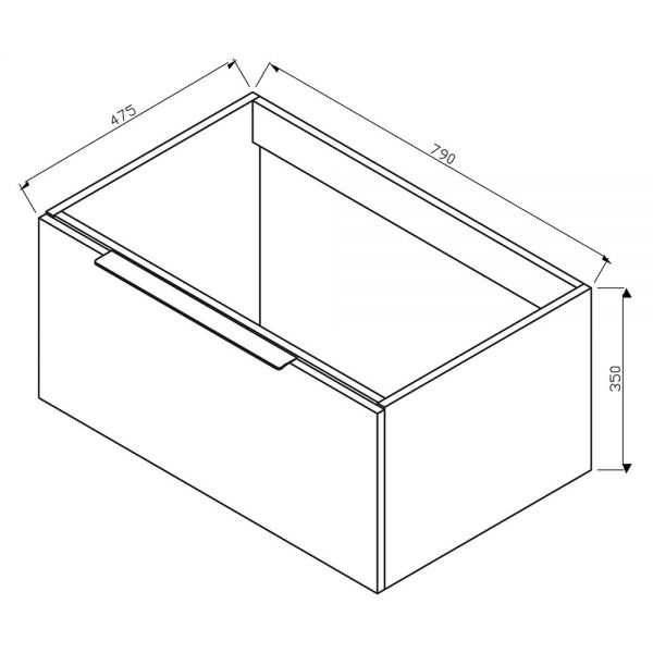 Apex Ambience Grey Oak 800 Wall Hung Vanity Unit #2