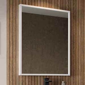 Apex Ambience Matt White Rectangular Bathroom Mirror 800 x 600mm
