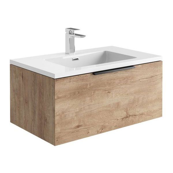 Apex Ambience Oak 800 Wall Hung Vanity Unit