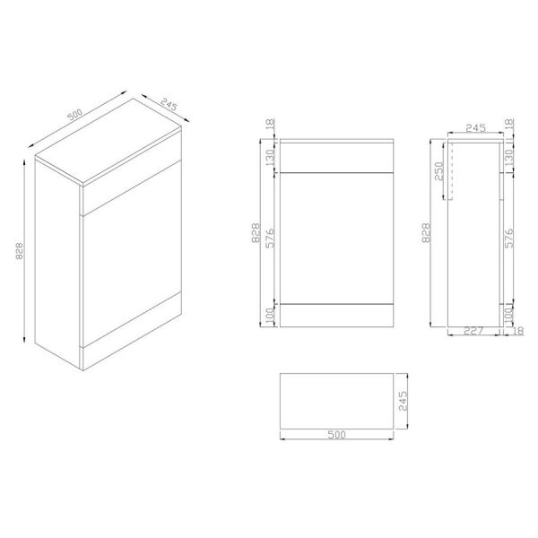 Apex Ambience Matt White Toilet Unit #2