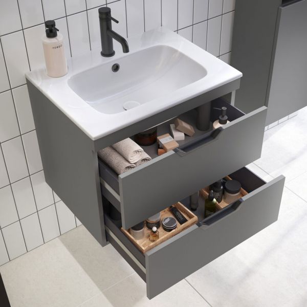 Apex Aubrey Grey 600 Wall Hung Vanity Unit and Basin - AUBREY-600-VANITY-GREY-BASIN004