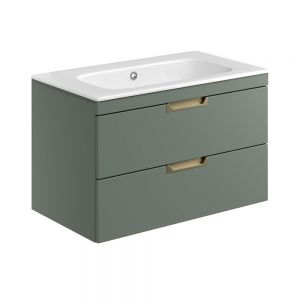 Apex Aubrey Green 800 Wall Hung Vanity Unit and Basin