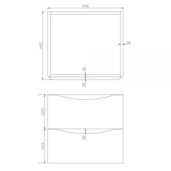 Apex Bella White 500 Wall Hung Vanity Unit and Basin #3