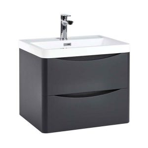 Apex Bella Matt Grey 600 Wall Hung Vanity Unit and Basin