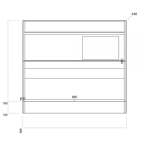 Apex Bella Matt Grey 900 Floor Standing Vanity Unit and Basin #2