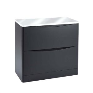 Apex Bella Matt Grey 900 Floor Standing Vanity Unit and Worktop