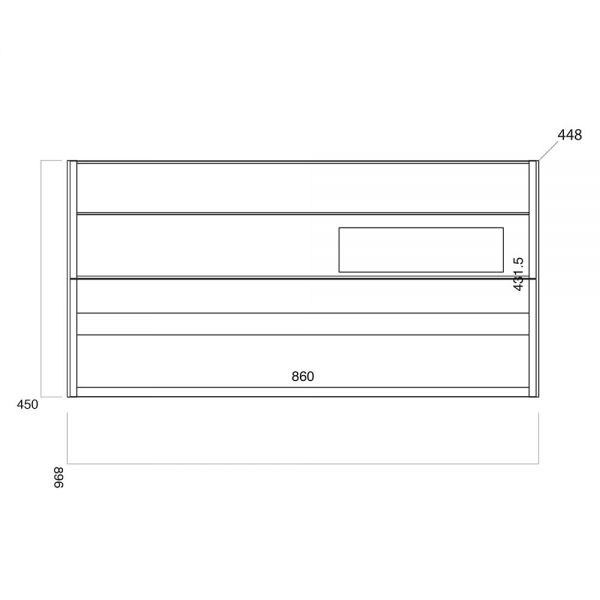 Apex Bella Matt Grey 900 Wall Hung Vanity Unit and White Worktop #2