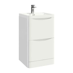 Apex Bella White 500 Floor Standing Vanity Unit and Basin