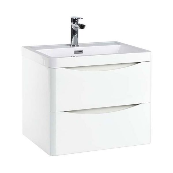 Apex Bella White 600 Wall Hung Vanity Unit and Basin