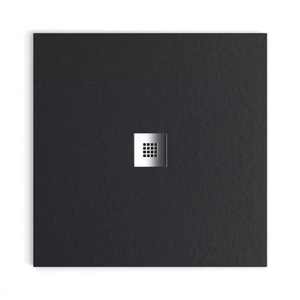 Apex Square 1000 x 1000 Black Slate Effect Shower Tray