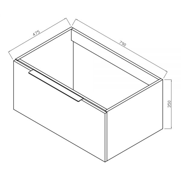 Apex Chevron Matt Pink 800 Wall Hung Vanity Unit #3