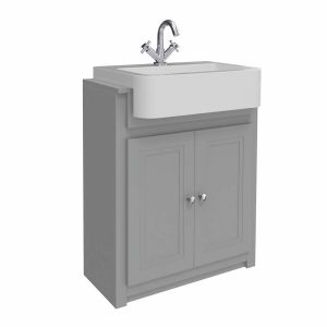 Apex Classica Grey 660 Floor Standing Vanity Unit and Semi Recessed Basin