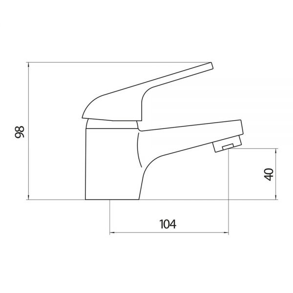 Apex Contract Chrome 35mm Mono Basin Mixer Tap #2