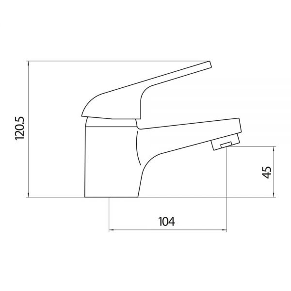 Apex Contract Chrome 40mm Mono Basin Mixer Tap #2