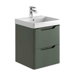 Apex Ella Matt Anthracite 500 Wall Hung Vanity Unit and Basin