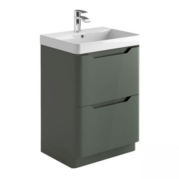 Apex Ella Matt Anthracite 600 Floor Standing Vanity Unit and Basin