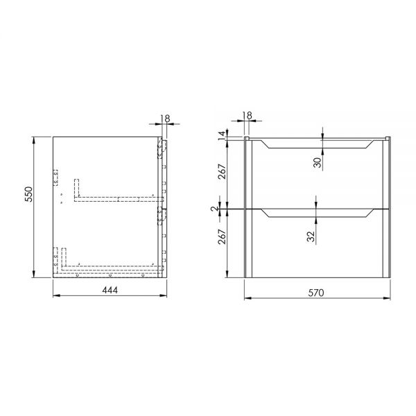Apex Ella Matt Anthracite 600 Wall Hung Vanity Unit and Basin #2